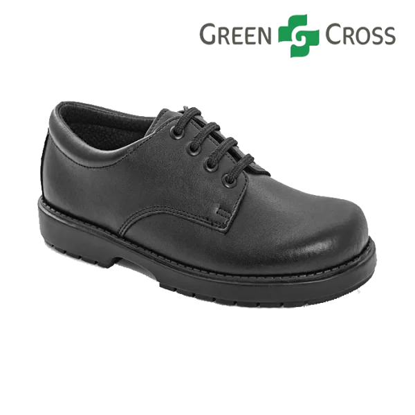 Hoërskool Bekker Green Cross Lace Up School Shoes Black