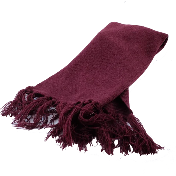 School Scarf Knitted Maroon