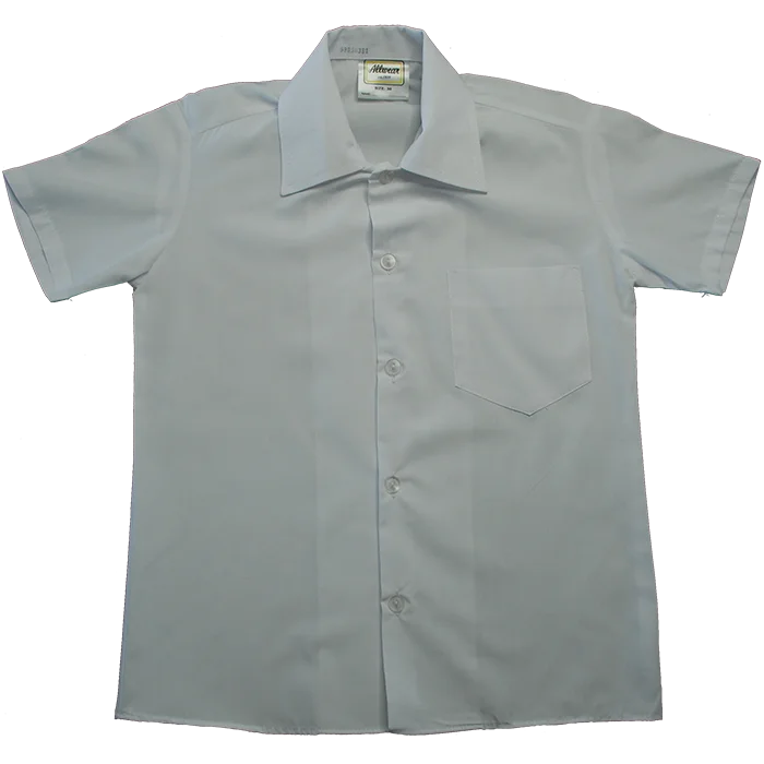 School Shirt Short Sleeve Top Button